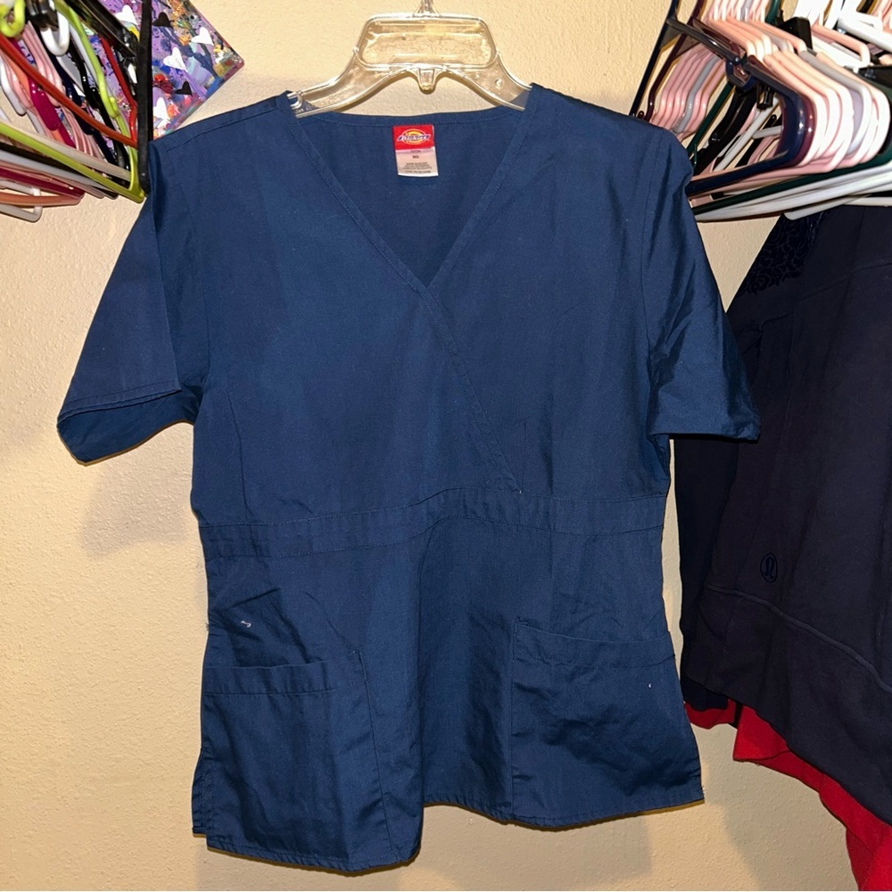 Dickies scrubs top navy blue - Picture 1 of 3